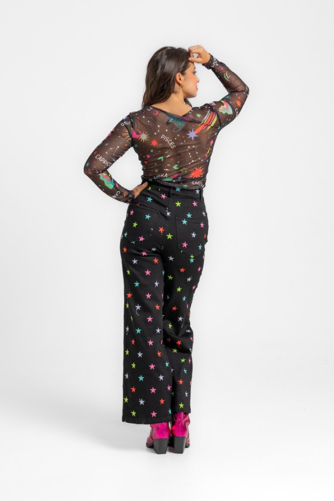 Pantalón jeans estrellas