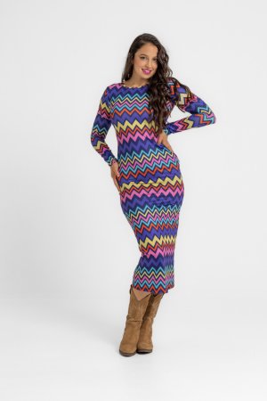 Vestido zigzag colores