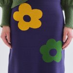 Falda punto flores