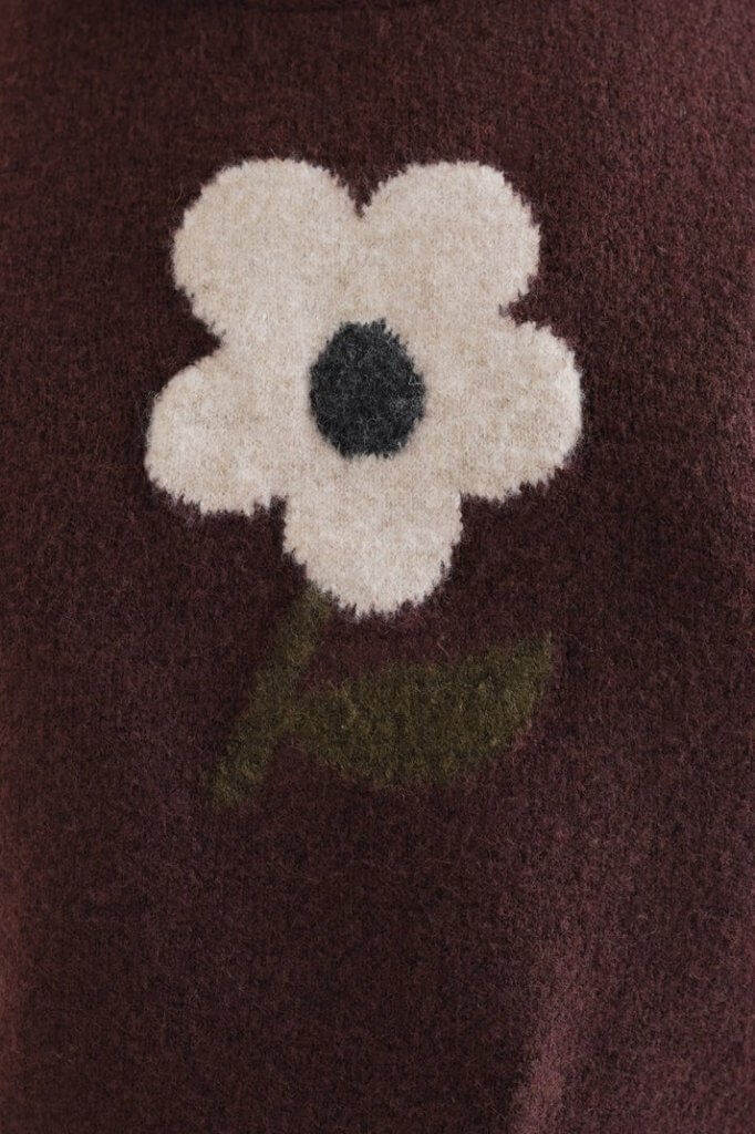 Chaleco marrón flor