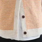 Chaleco rayas naranja y blanco
