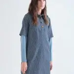Vestido vaquero rayas azul y blanco