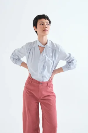 Camisa celeste lazada