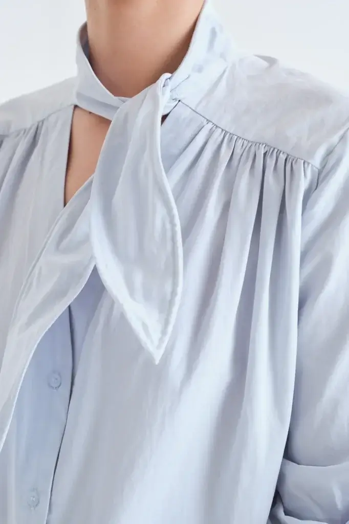 Camisa celeste lazada