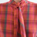 Camisa cuadros tonos rojos