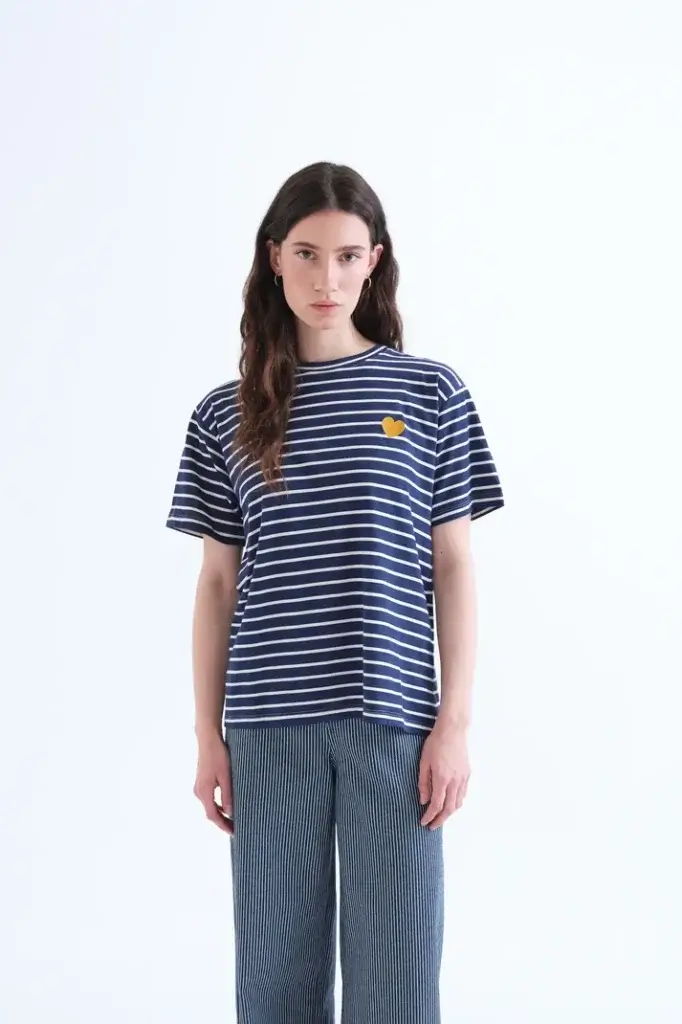 Camiseta rayas azul marino