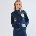 Camisa vaquera flores