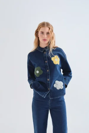 Camisa vaquera flores Camisa vaquera flores