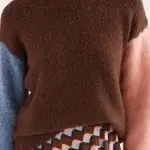 Jersey marrón multicolor