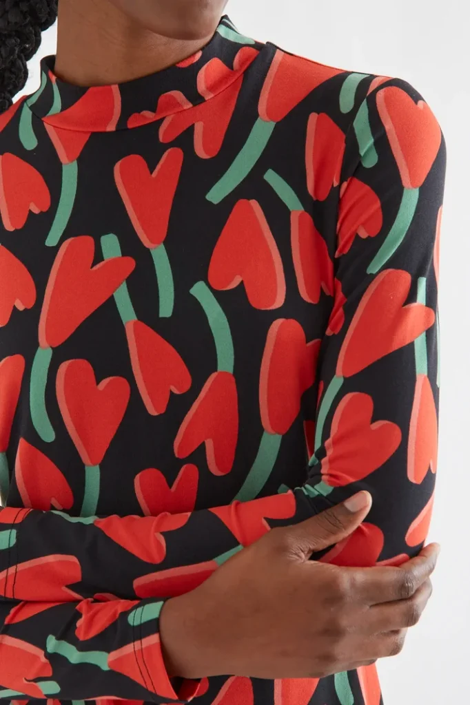 Vestido corazones rojos
