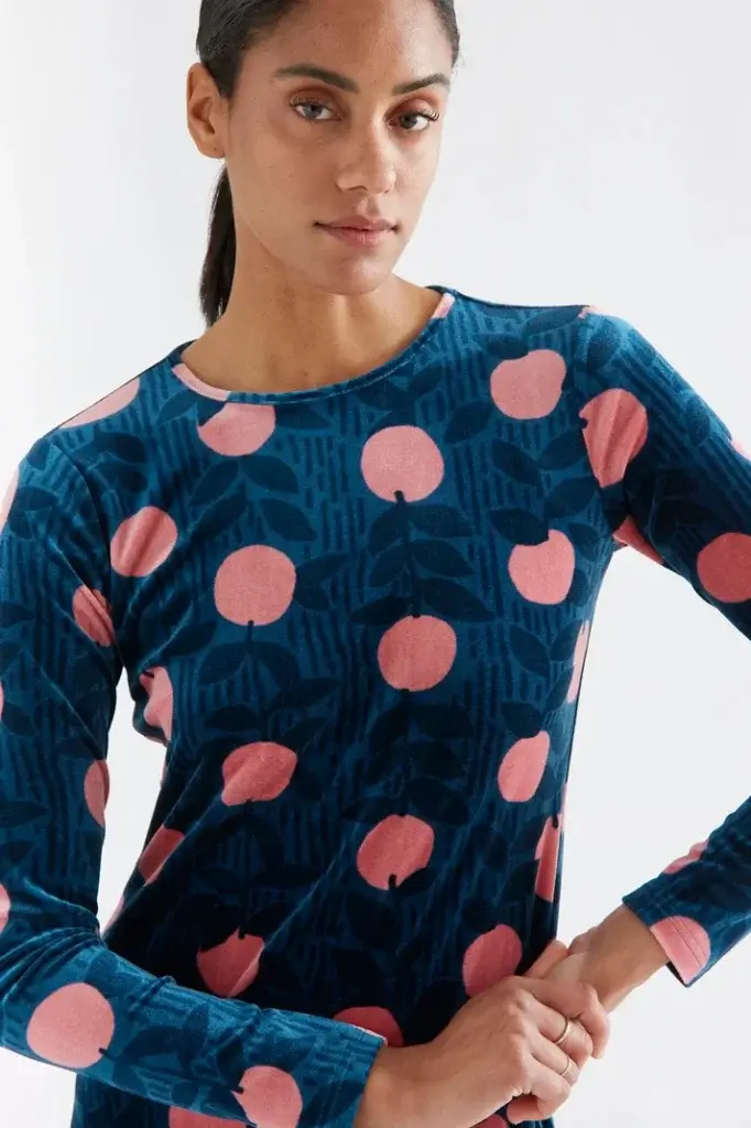 Vestido midi de terciopelo
