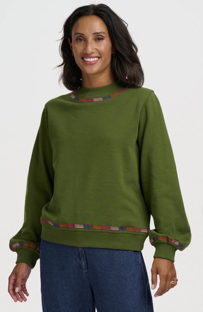 Sudadera verde oliva