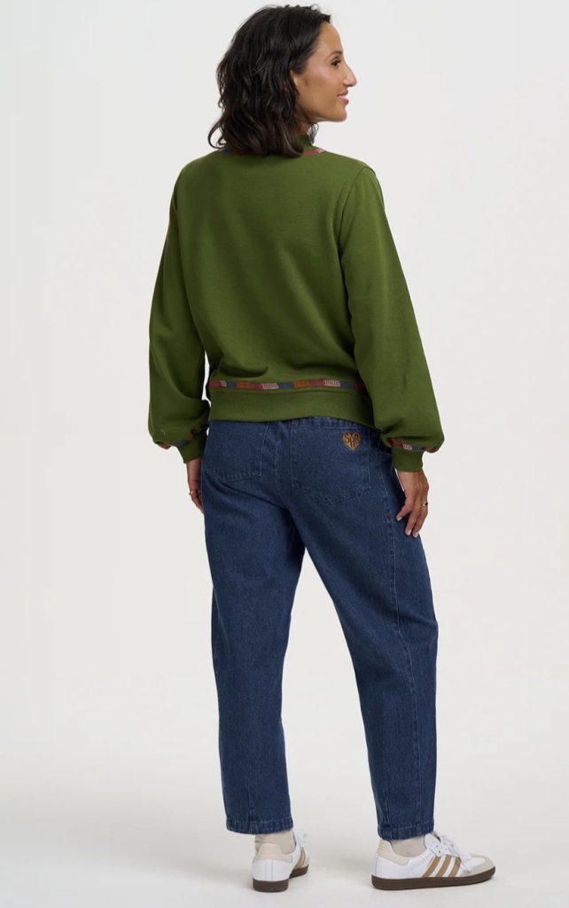 Sudadera verde oliva