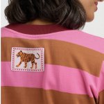 Sudadera rayas marrón y rosa