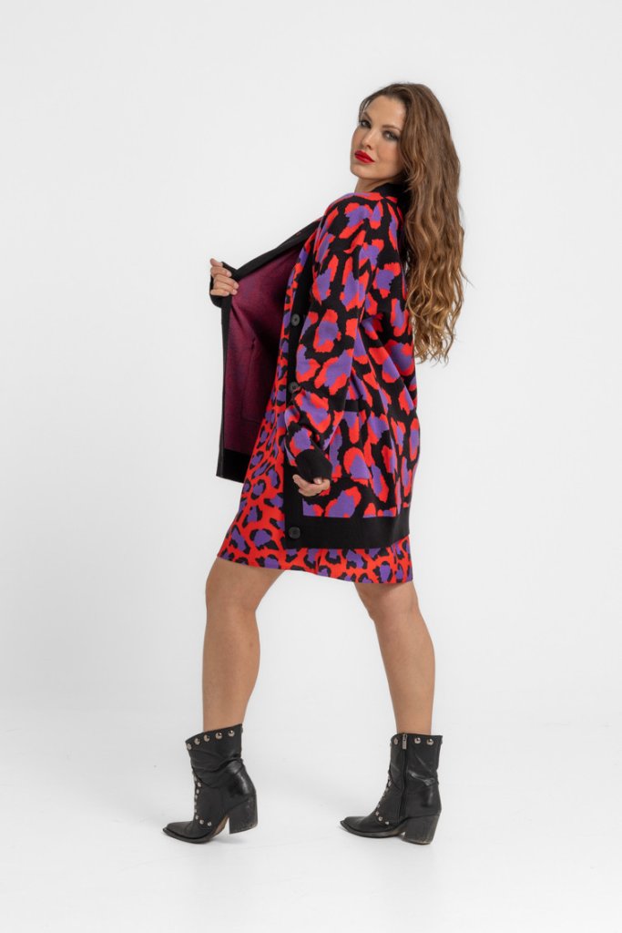 Rebeca larga animal print