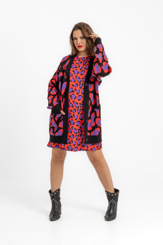 Rebeca larga animal print